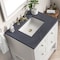 James Martin Vanities Breckenridge 30in Single Vanity, Bright White w/ 3 CM Charcoal Soapstone Top 330-V30-BW-3CSP - alternate 4
